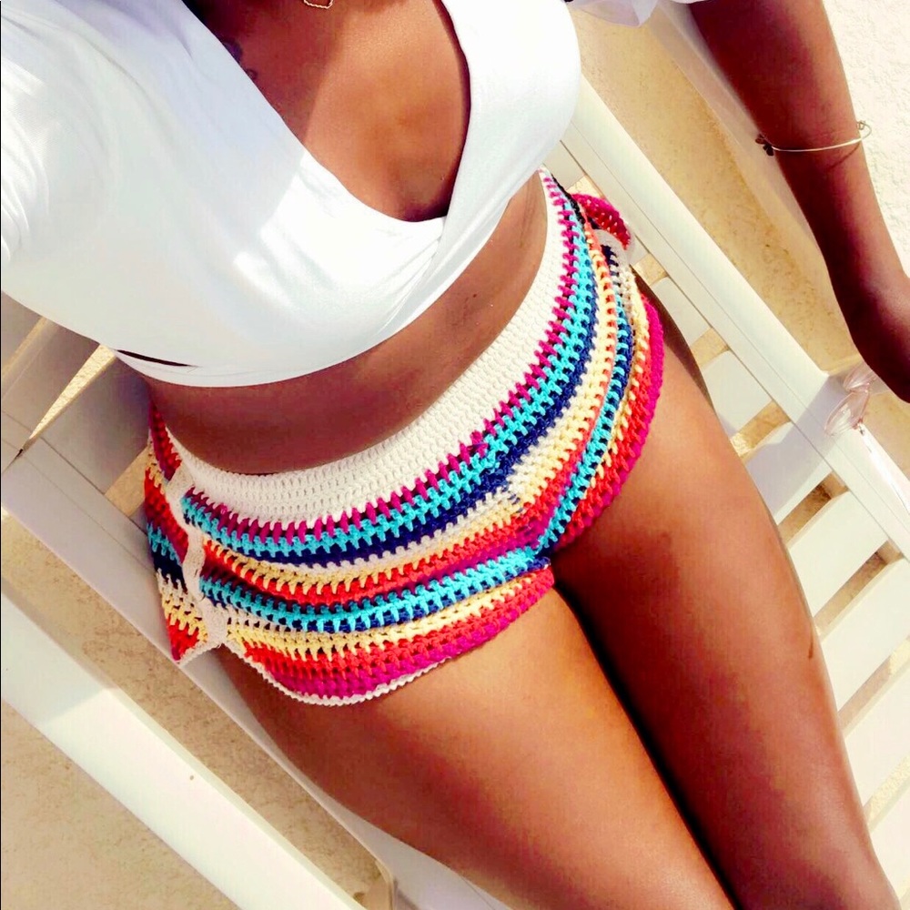 Colorful Knit Shorts